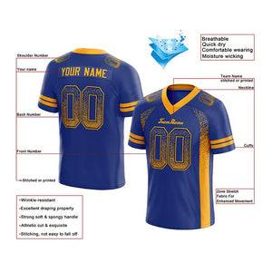 custom authentic drift fashion football jersey royal-yellow mesh
