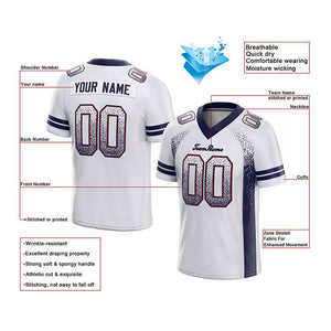 custom authentic drift fashion football jersey gray-navy mesh