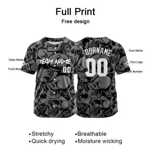 Camiseta de béisbol personalizada para hombres mujeres ni?os y jóvenes con bordados e impresión en blanco y negro