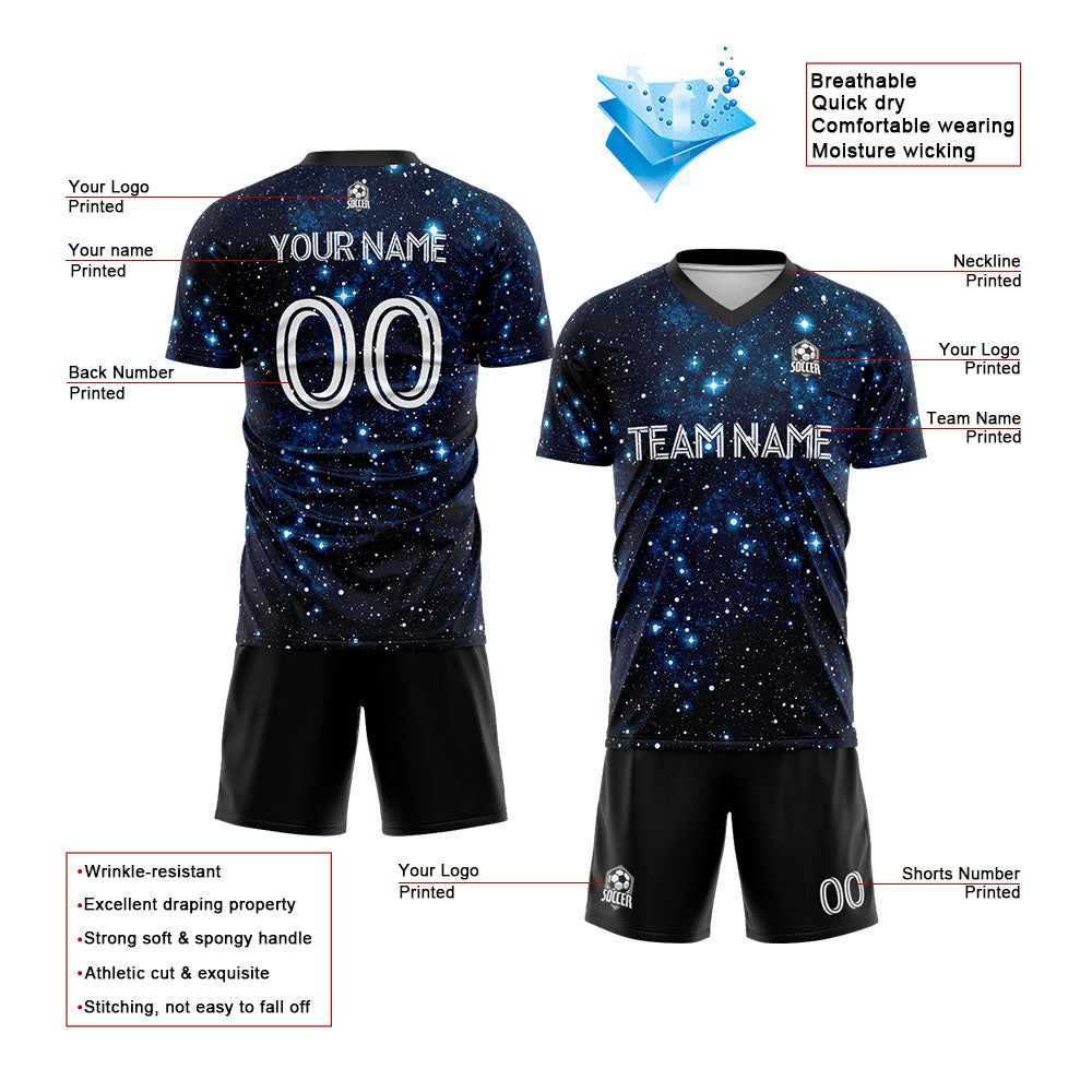 custom soccer uniform jersey kids adults personalized set jersey shirt black