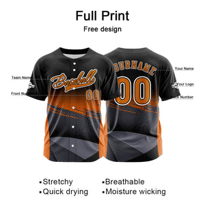 Camiseta de béisbol amarilla personalizada con botones para hombre mujer adulto y joven Estampado de nombre número y logotipo