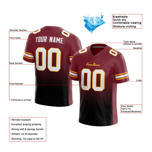 custom authentic gradient fashion football jersey red-navy