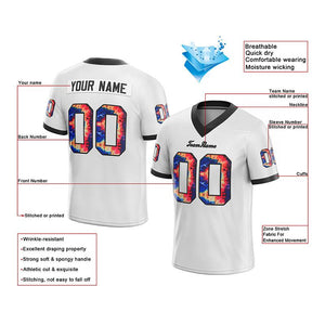 team customized authentic tie dye football jersey white mesh