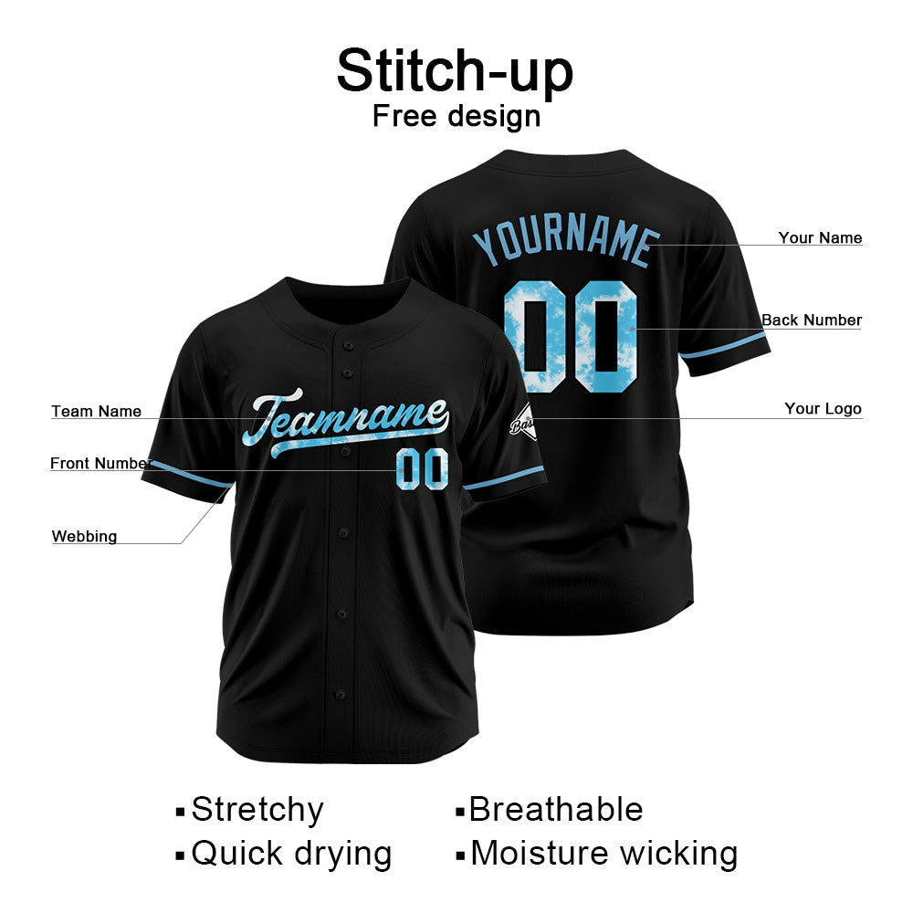 Camisetas de béisbol negras personalizadas con diseño bordado y estilo hip hop