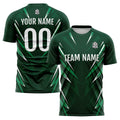 Conjunto personalizado de camiseta y jersey verde oscuro para niños y adultos