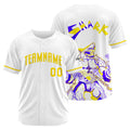 Uniformes de béisbol personalizados Shark-White&Yellow de alta calidad para adultos y niños & optimizados para el rendimiento