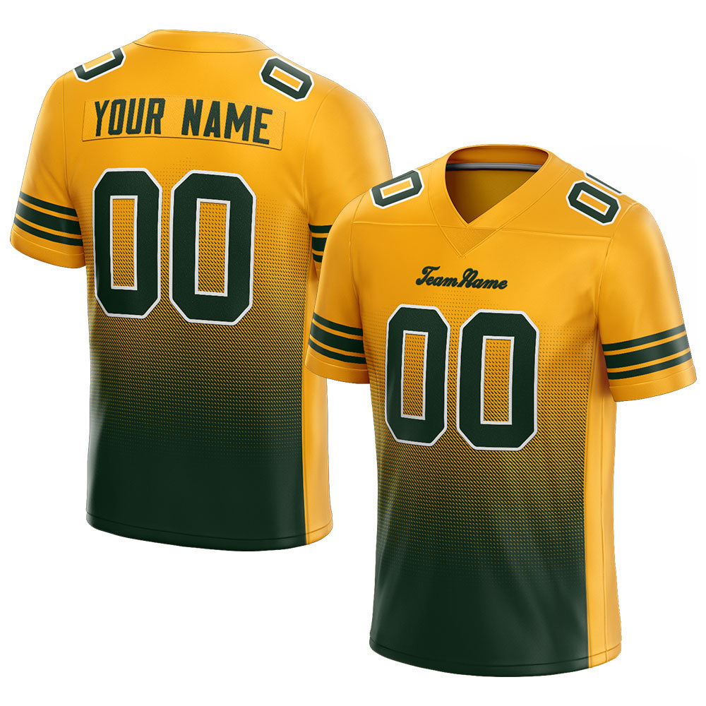 custom authentic gradient fashion football jersey yellow-green-white