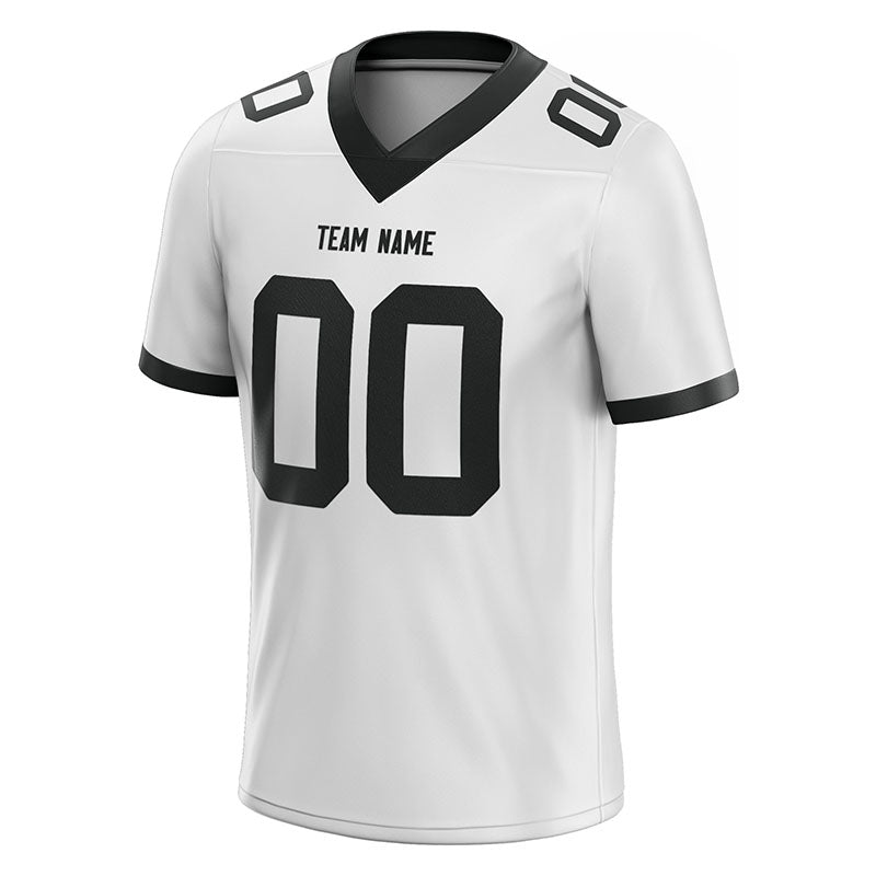 custom authentic football jersey white-black mesh