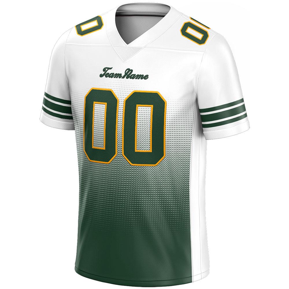 custom authentic gradient fashion football jersey green-yellow-white