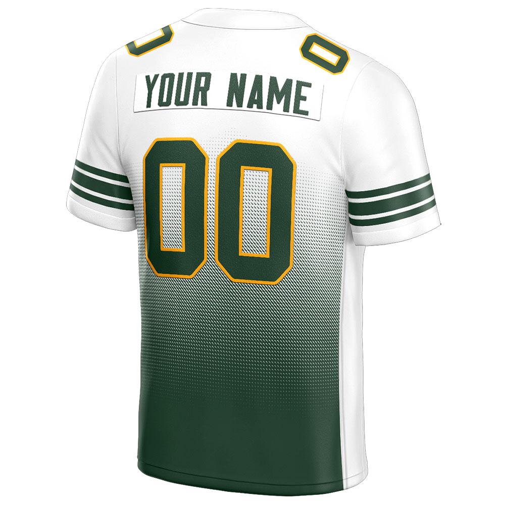 custom authentic gradient fashion football jersey green-yellow-white
