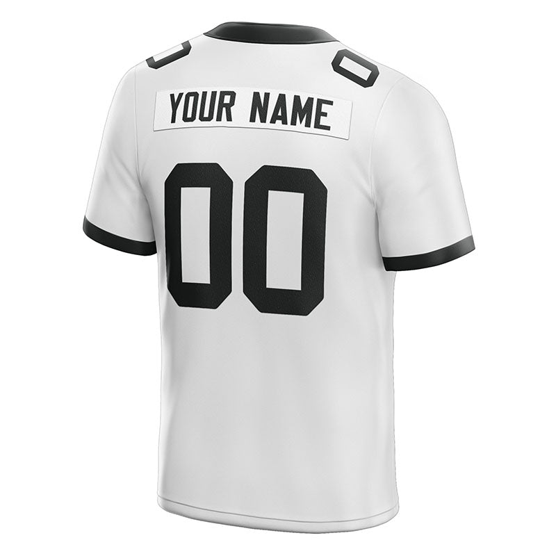 custom authentic football jersey white-black mesh