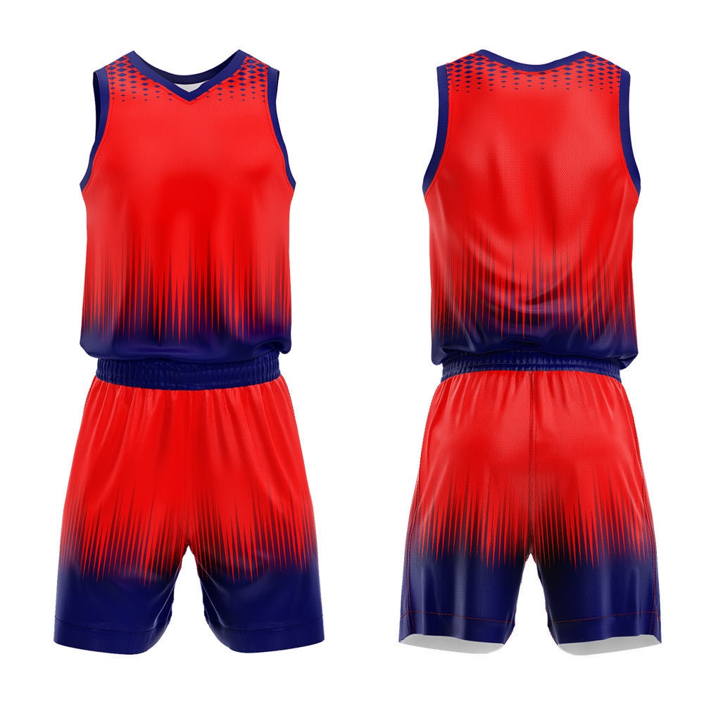 Uniforme de baloncesto personalizado de la Marina Roja impreso con su logotipo-nombre y número