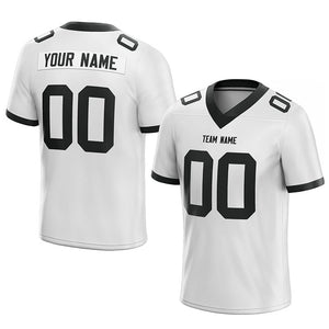 custom authentic football jersey white-black mesh