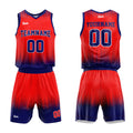 Uniforme de baloncesto personalizado de la Marina Roja impreso con su logotipo-nombre y número
