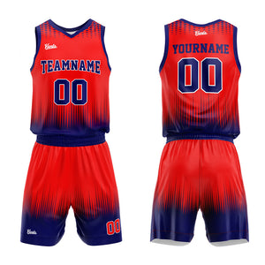 Uniforme de baloncesto personalizado de la Marina Roja impreso con su logotipo-nombre y número