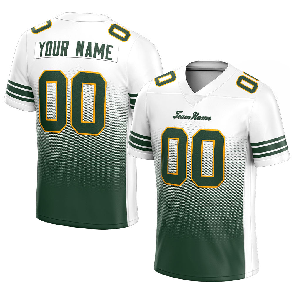 custom authentic gradient fashion football jersey white-green-yellow