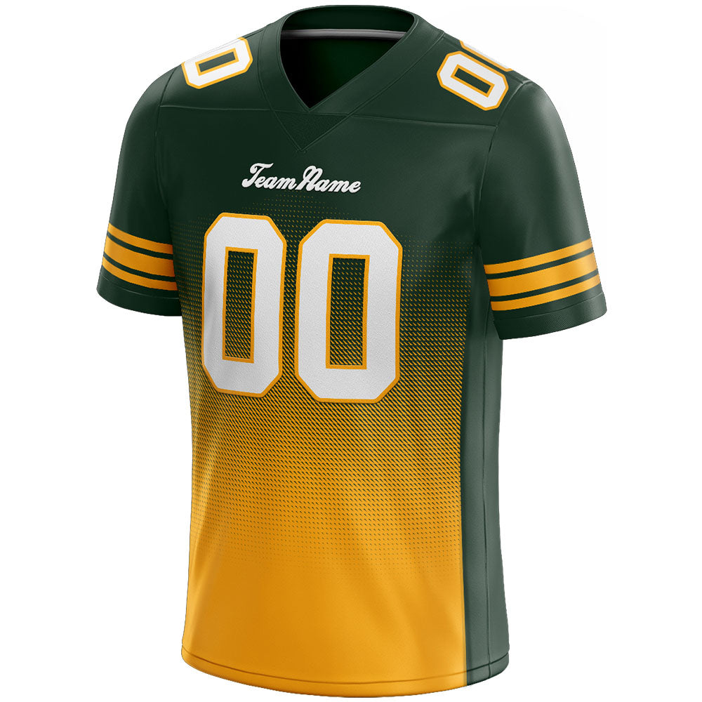custom authentic gradient fashion football jersey white-green-yellow