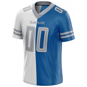custom authentic split fashion football jersey green-white-yellow mesh