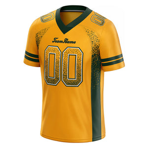 team custom authentic drift fashion football jersey yellow-green mesh