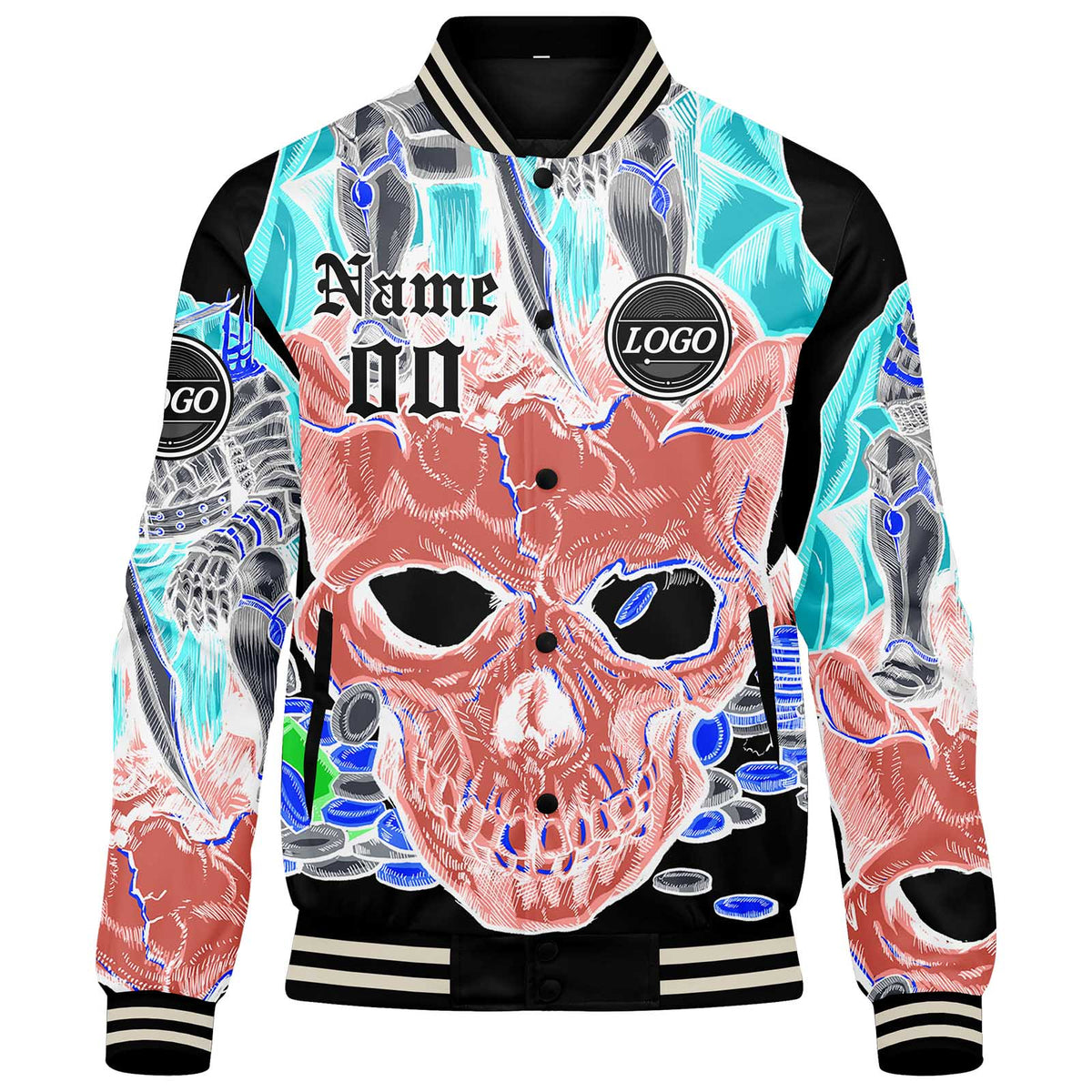 Chaqueta universitaria personalizada estilo Letterman para hombres-mujeres y jóvenes-color rosa