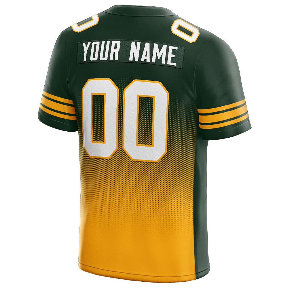 custom authentic gradient fashion football jersey green-yellow-white