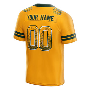 team custom authentic drift fashion football jersey yellow-green mesh
