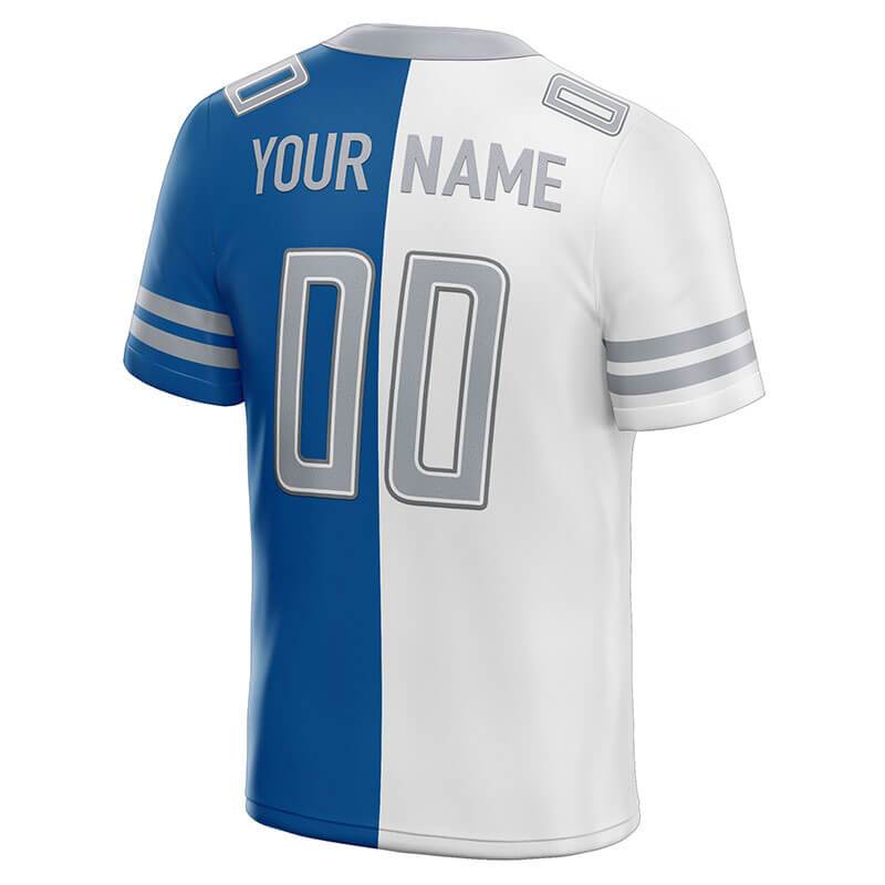 custom authentic split fashion football jersey green-white-yellow mesh
