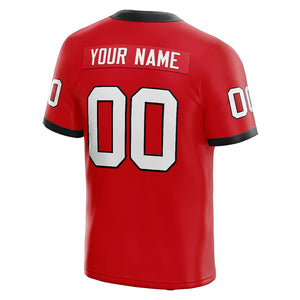 customized  authentic football jersey red-black-white