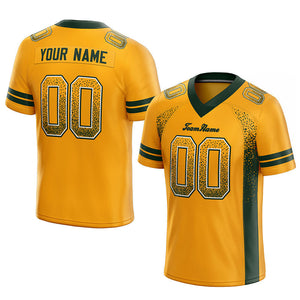 team custom authentic drift fashion football jersey yellow-green mesh