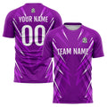 Conjunto personalizado de camiseta de uniforme morada para niños y adultos
