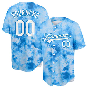 custom full print design authentic tie-dyed baseball jersey