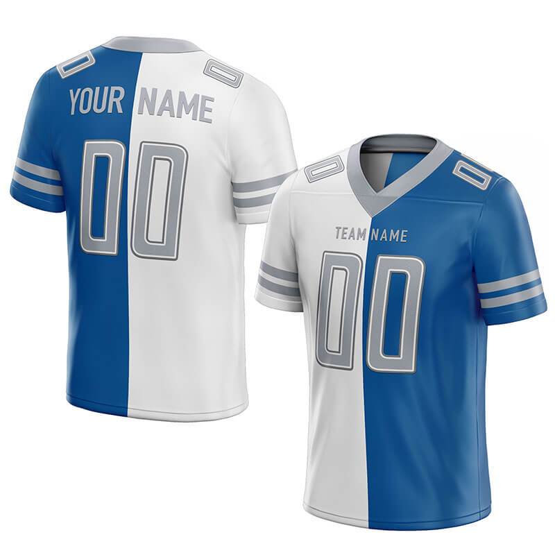 custom authentic split fashion football jersey green-white-yellow mesh