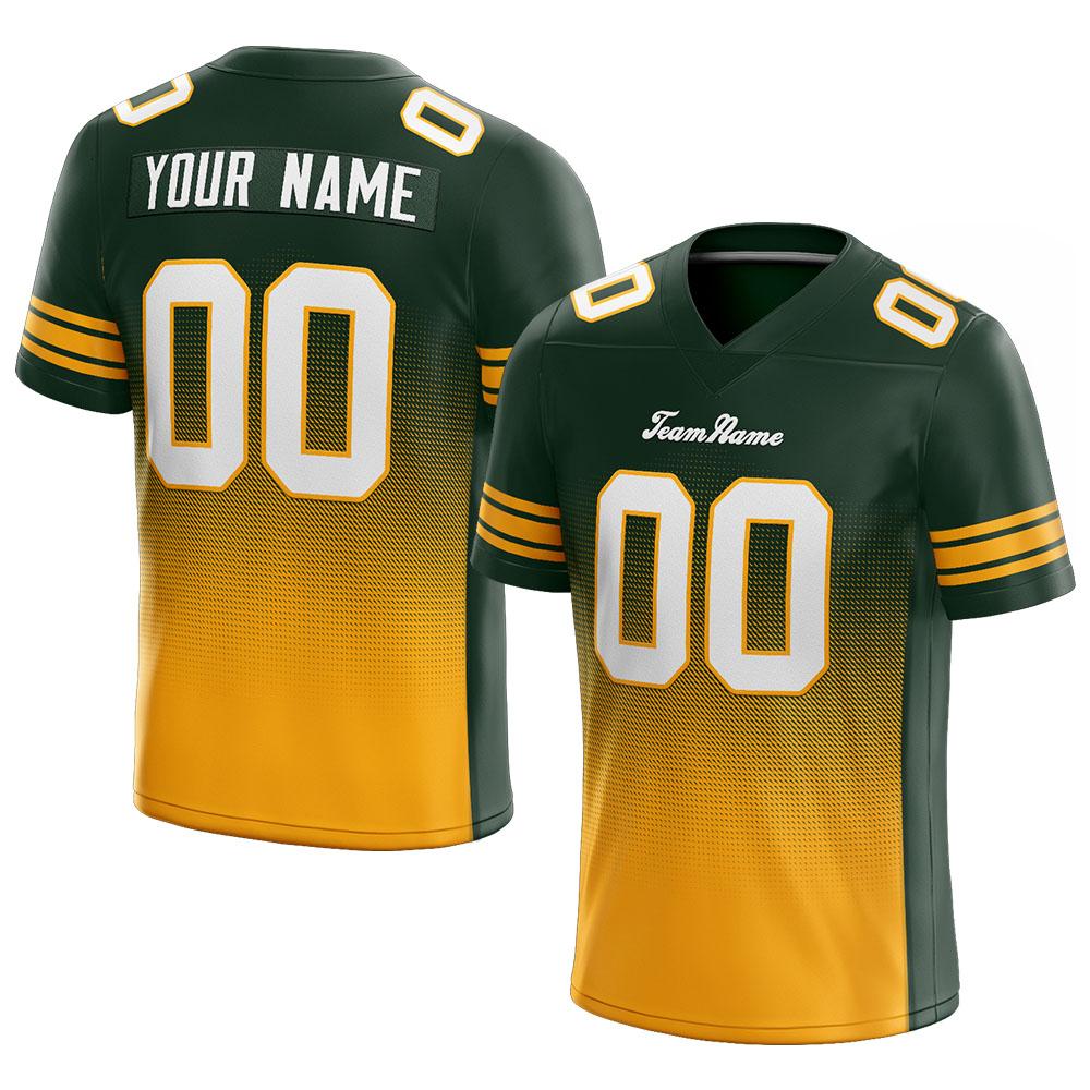 custom authentic gradient fashion football jersey green-yellow-white