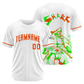 Uniformes de béisbol personalizados Shark-White&Narange de alta calidad para adultos y niños & optimizados para el rendimiento