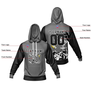Sudadera con capucha degradada personalizada para hombre-mujer-niña o niño Imprime tu logotipo-nombre y número