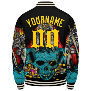 Chaqueta universitaria personalizada estilo Letterman para hombres & mujeres y jóvenes & color amarillo real
