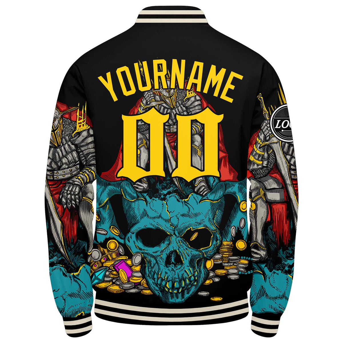 Chaqueta universitaria personalizada estilo Letterman para hombres y mujeres-color amarillo verdoso