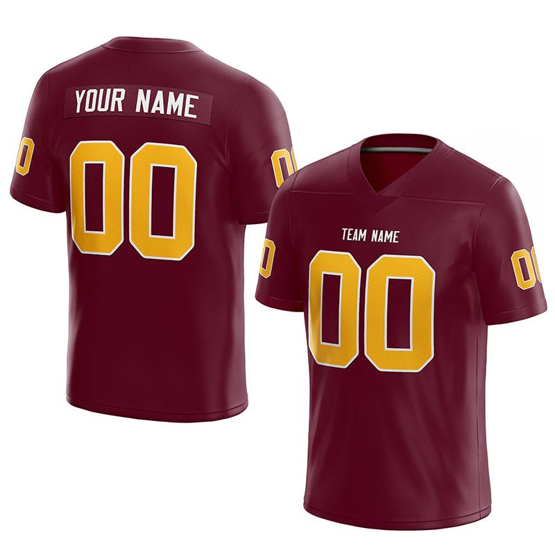 custom authentic football jersey gold-black-white mesh