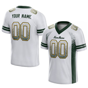 custom authentic drift fashion football jersey white-green mesh