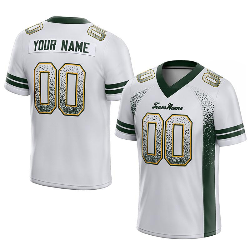 custom authentic drift fashion football jersey green-yellow mesh