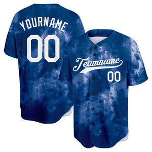 custom full print design authentic tie-dyed baseball jersey