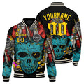 Chaqueta universitaria personalizada estilo Letterman para hombres y mujeres-color amarillo verdoso