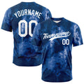 Camiseta de béisbol con dise?o personalizado de estampado completo y te?ido anudado