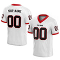 customized  authentic football jersey white-black-red