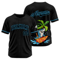 Uniformes de béisbol personalizados Surfing Shark-Black de alta calidad para adultos y niños & optimizados para el rendimiento