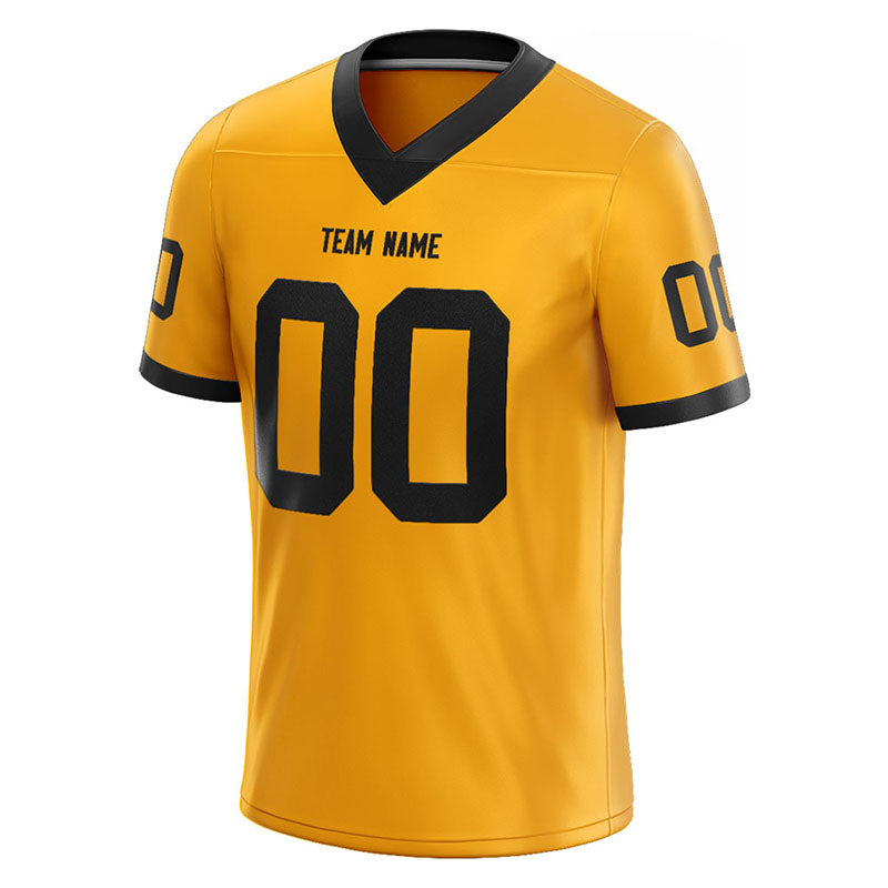 customized  authentic football jersey yellow-black