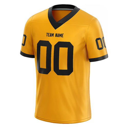 customized  authentic football jersey yellow-black