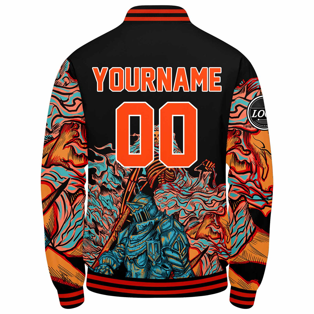 Chaqueta universitaria personalizada estilo Letterman para hombres-mujeres y jóvenes-color naranja