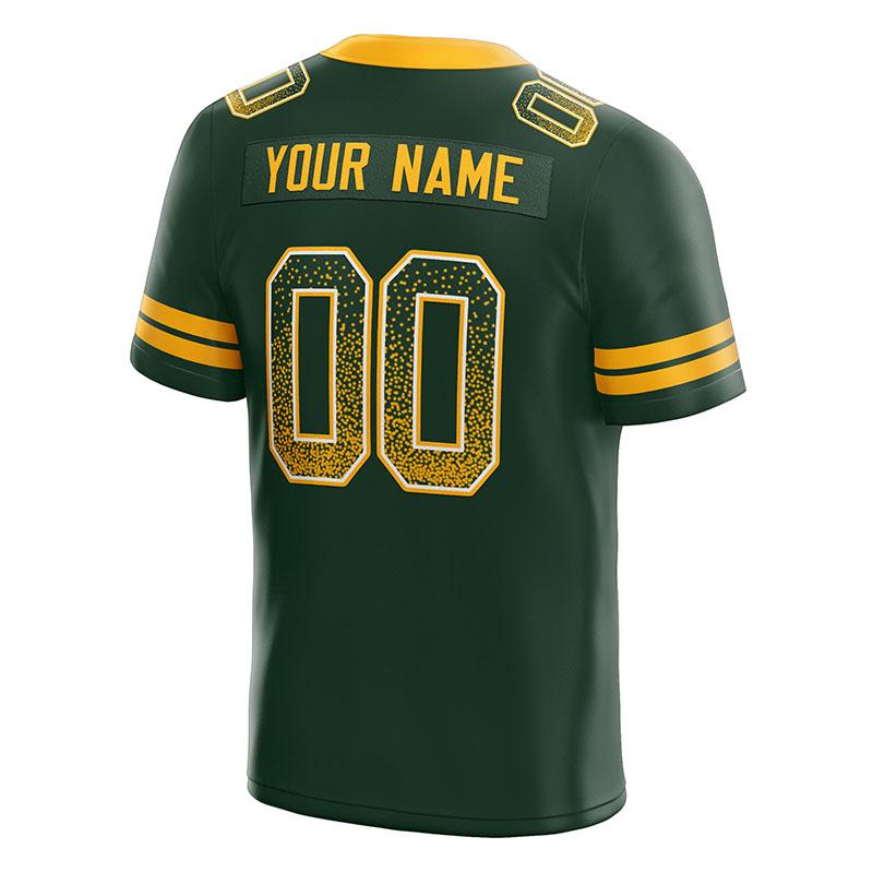 custom authentic drift fashion football jersey green-yellow mesh