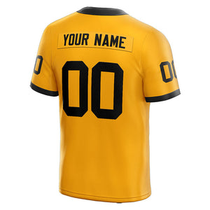 customized  authentic football jersey yellow-black